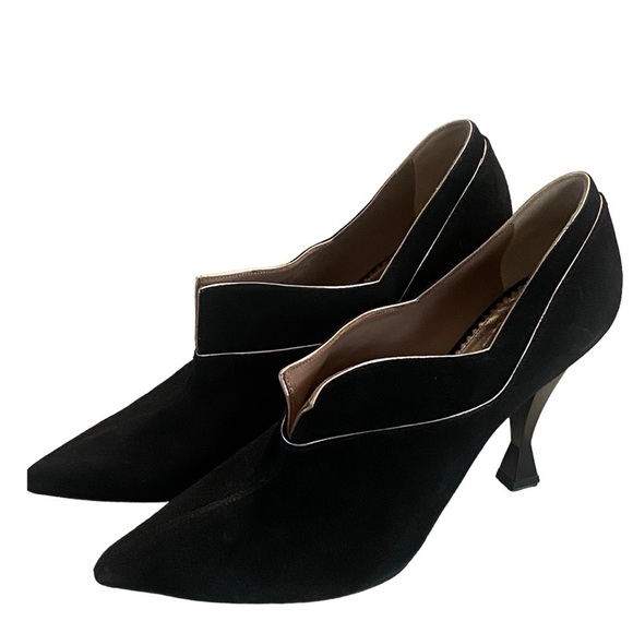 Giorgio Armani black suede size 39/9 made in Italy - Picture 1 of 15